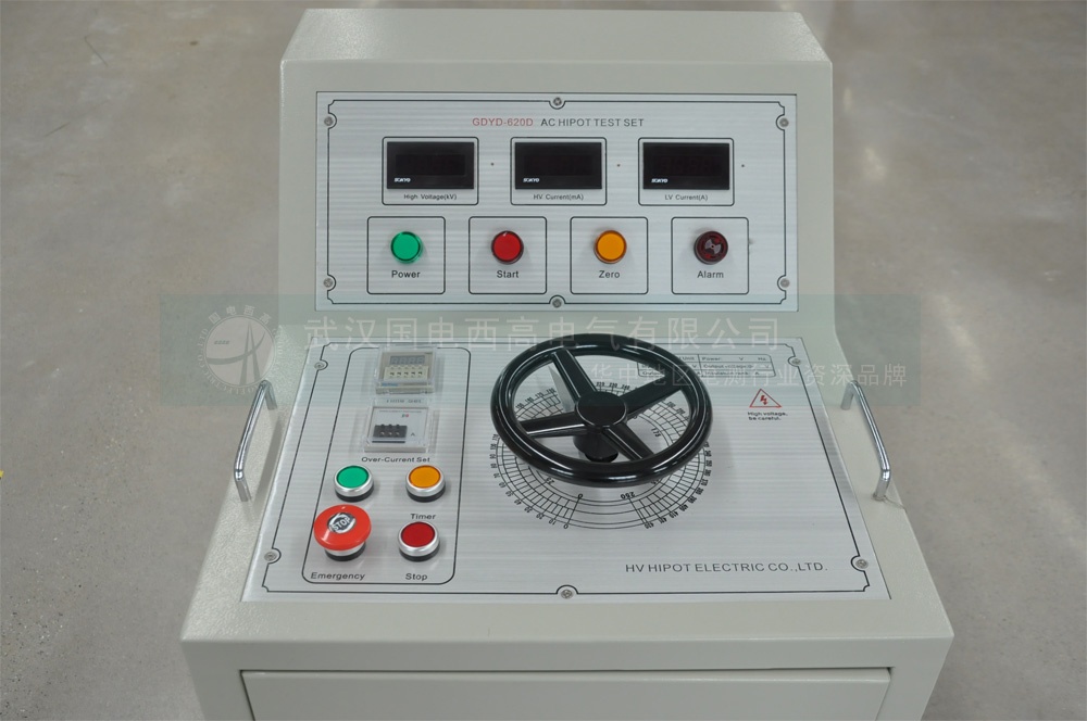 數(shù)顯耐壓試驗(yàn)裝置耐壓臺控制面板